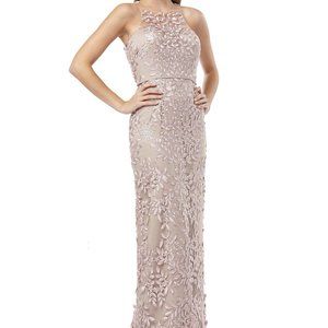 JS Collections Halter Neck Lace Gown - Size 6